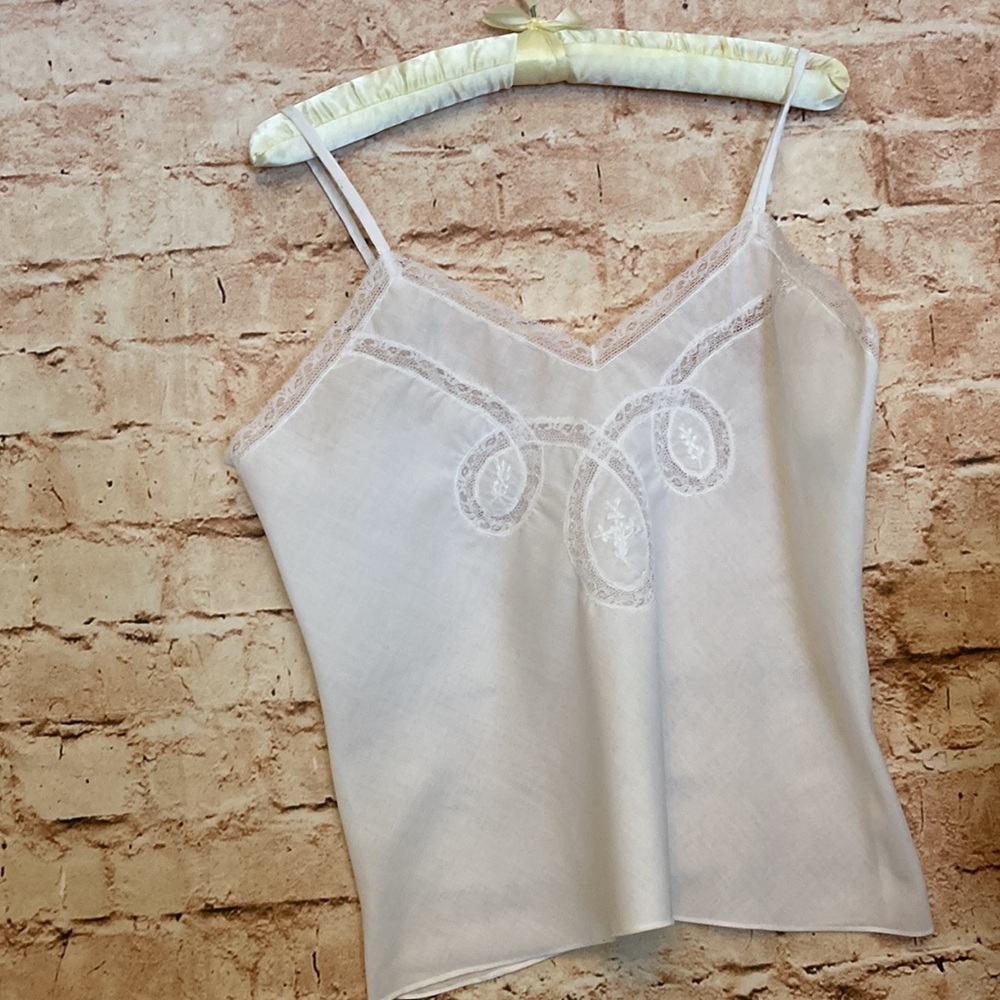 Vintage 60’s Eve Stillman New York White lace camisole